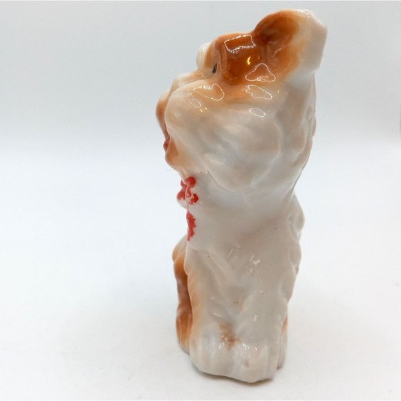 Vintage Terrier Dog Figurine Made in Japan Bowtie Bow Tie Figure - Picture 2 of 10